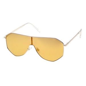 Steve Madden Gold Shield UV Sunglasses NEW